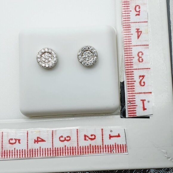 - "925 Sterling Silver Plated CZ Earrings, INUS1BR174 - Picture 5 of 9